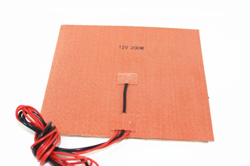 3D принтер аксессуары силиконовой резины нагревательных пластин 200*200 12 В 200 Вт