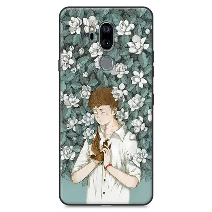 A10 Полное покрытие для LG G7 тонкий Q чехол для LG G7 ThinQ G710 девушка цветок окрашенные мягкий TPU оболочка для LG G7 G 7 Чехол G7ThinQ чехол для телефона s - Цвет: A10
