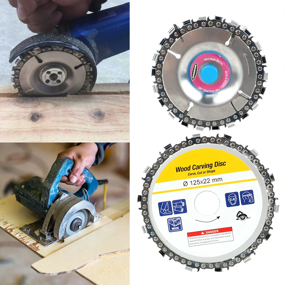 DIYWORK шлифовальный станок, диск и цепь, деревообработка, Долбление, 4 дюйма/5 дюймов, мелкая абразивная режущая цепь для 100/115, угловая шлифовальная машина, 22/28 зуб
