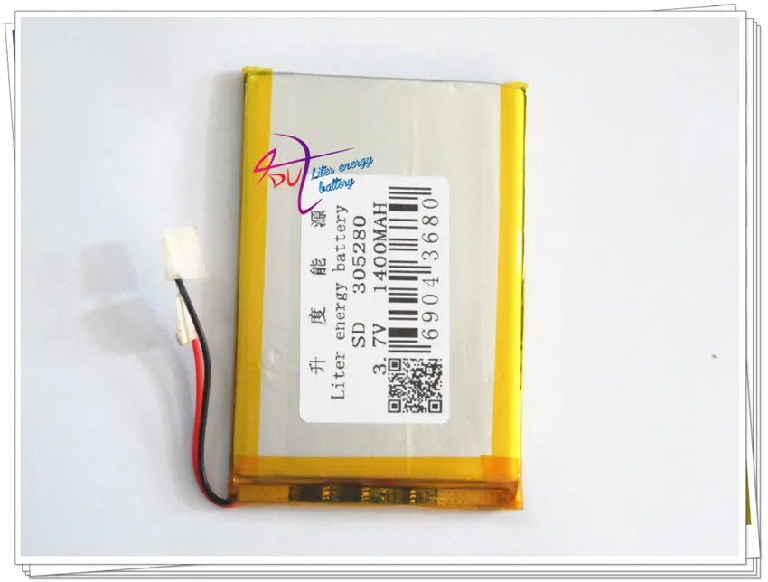 3.7 В литий-полимерная батарея 305280 1400 МАЧ MP3 MP4 MP5 GPS Bluetooth |