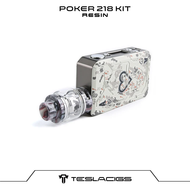 Оригинальный Tesla Poker 218 комплект Vape и Вт Teslacigs TC коробка мод 2 мл/6 мл Смола танк