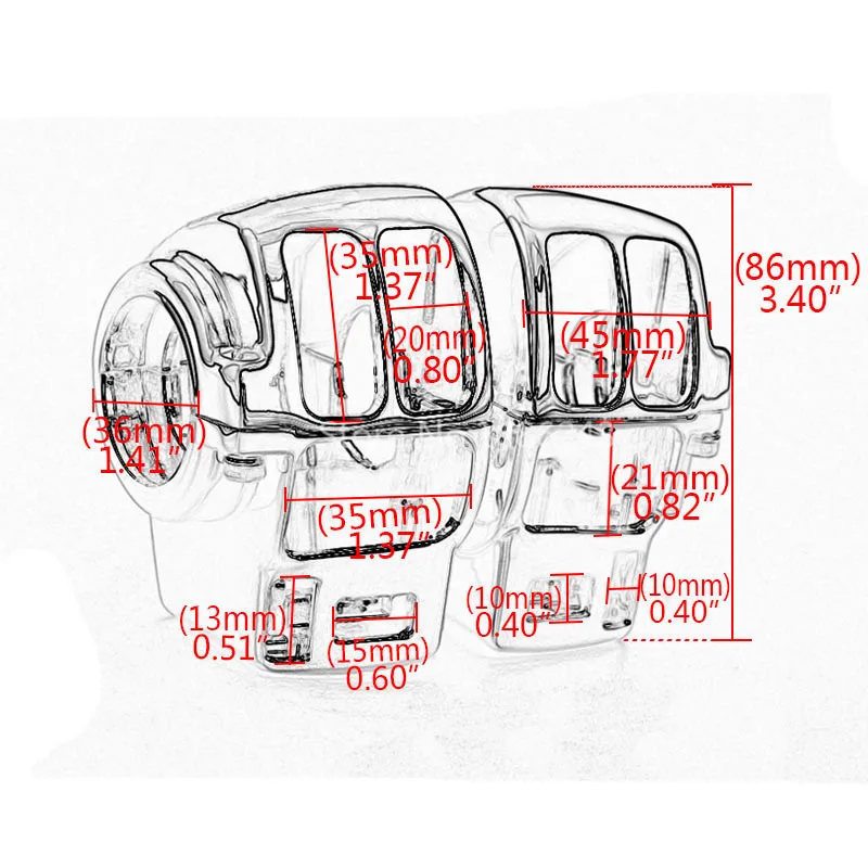 Чехол для мотоциклетного хромированного переключателя подходит Harley Davidson Touring FLHT