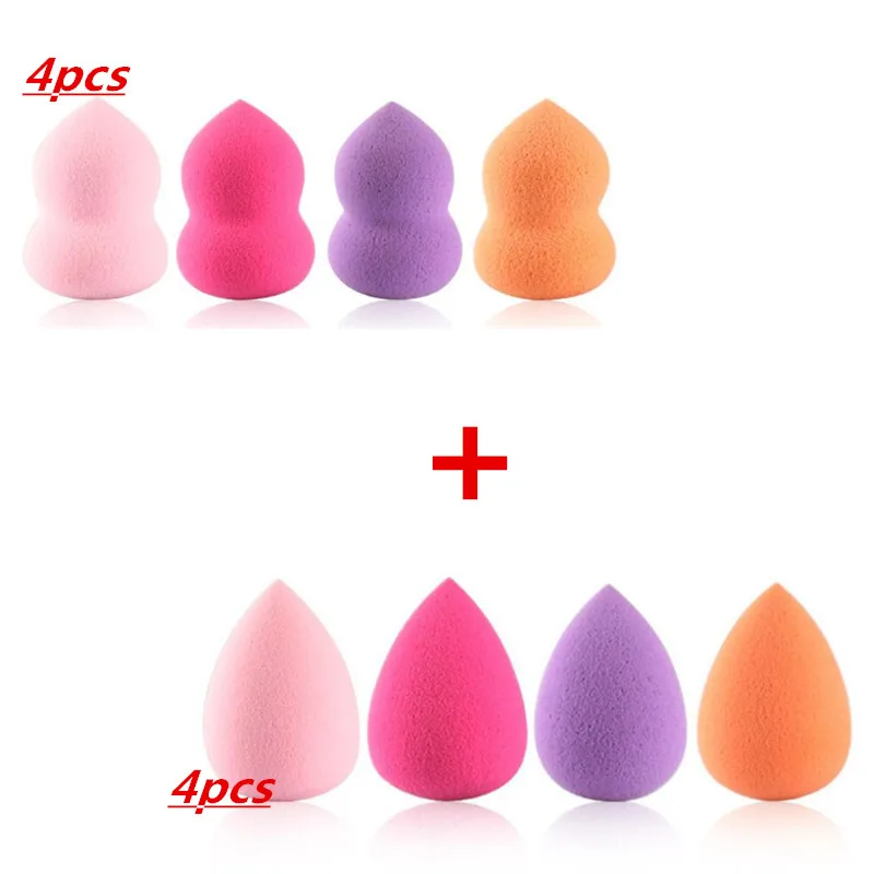 8pcs set 4 шт./8 шт., Высококачественная Многослойная губка для макияжа, для женщин, профессиональная румяна, губки для макияжа, рекомендуется горячая распродажа - Цвет: 8pcs set