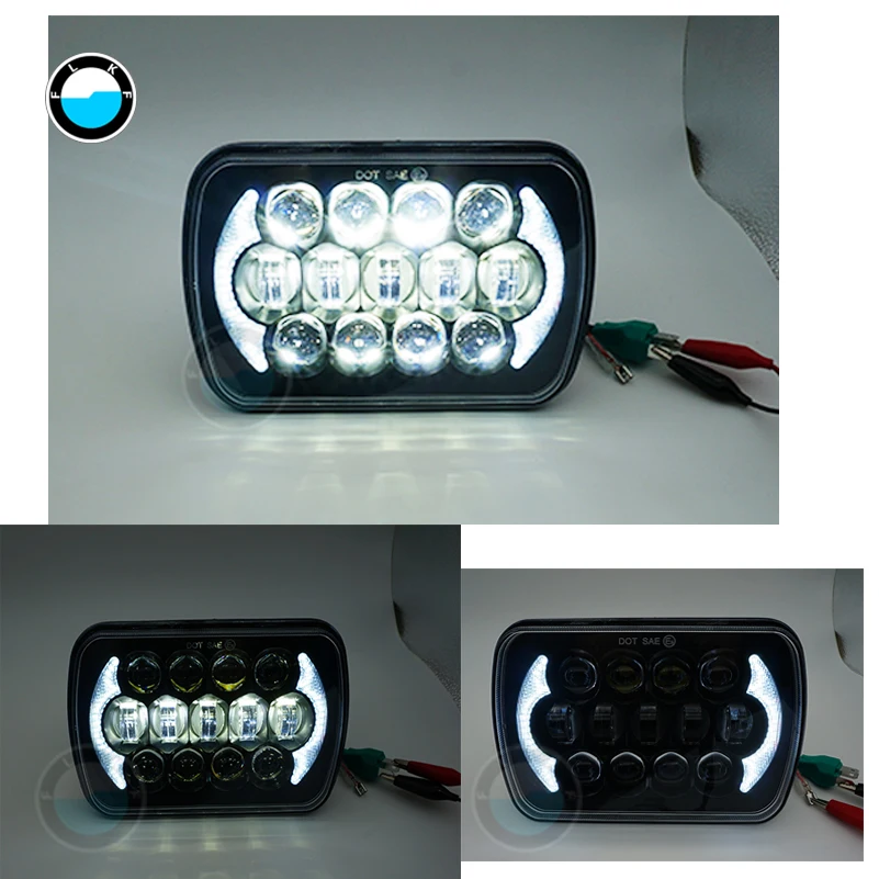 Пара 5X7 дюймовый светодиодный фар для Jeep Cherokee XJ грузовик FLD 50 60 70 80 Firebird Celica 7x6