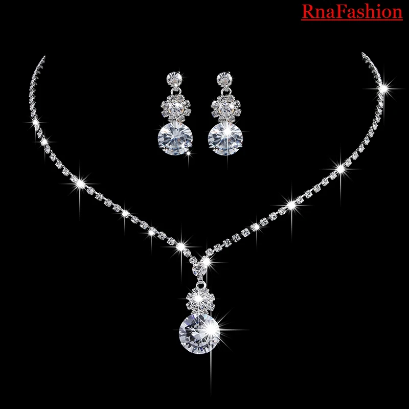 RNAFASHION Свадебные Wededing Ювелирные наборы для невесты Vestidos Joyas De Plata женщин