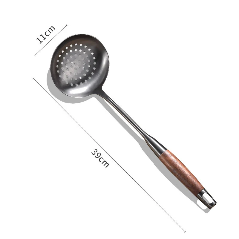 Deep Ladle Кухонная утварь, Тернер/суповый ковш/щелевой Тернер/щелевая ложка/Паста Сервер, 304 стальная стойка - Цвет: Deep Ladle