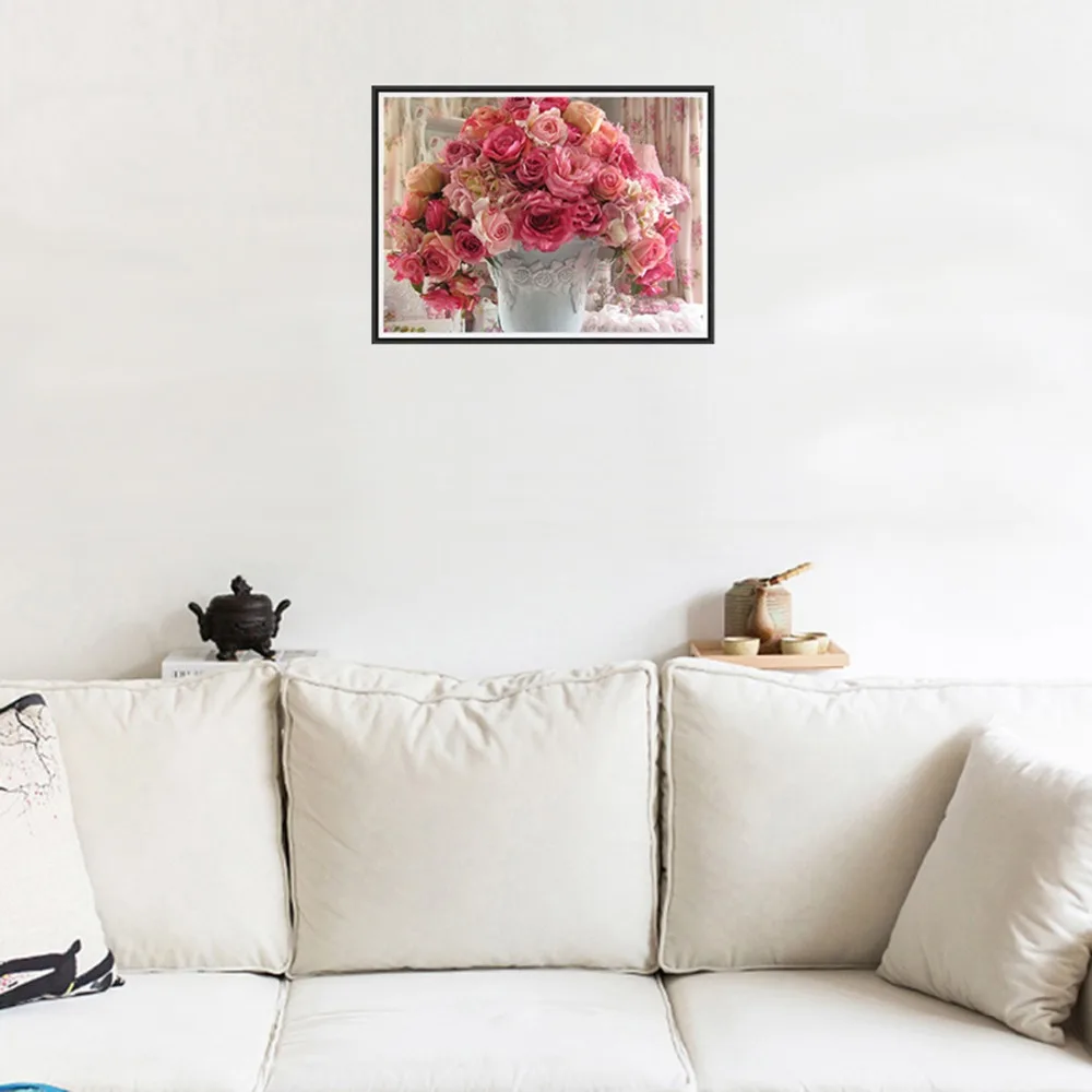 DIY 5D Diamond Painting Cross Stitch 2 Flower Mosaic&ampDiamond Embroidery&ampRound Full Pattern Rhinestone Kits For Needlework | Дом и сад