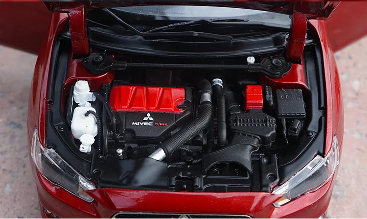 1:18 MITSUBISHI LANCER EVO 10 X литая металлическая модель автомобиля, модель из высококачественного сплава, Изысканные Подарки