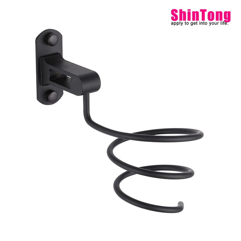 Фен держатель полки для ванной комнаты черное пространство Алюминий Удар