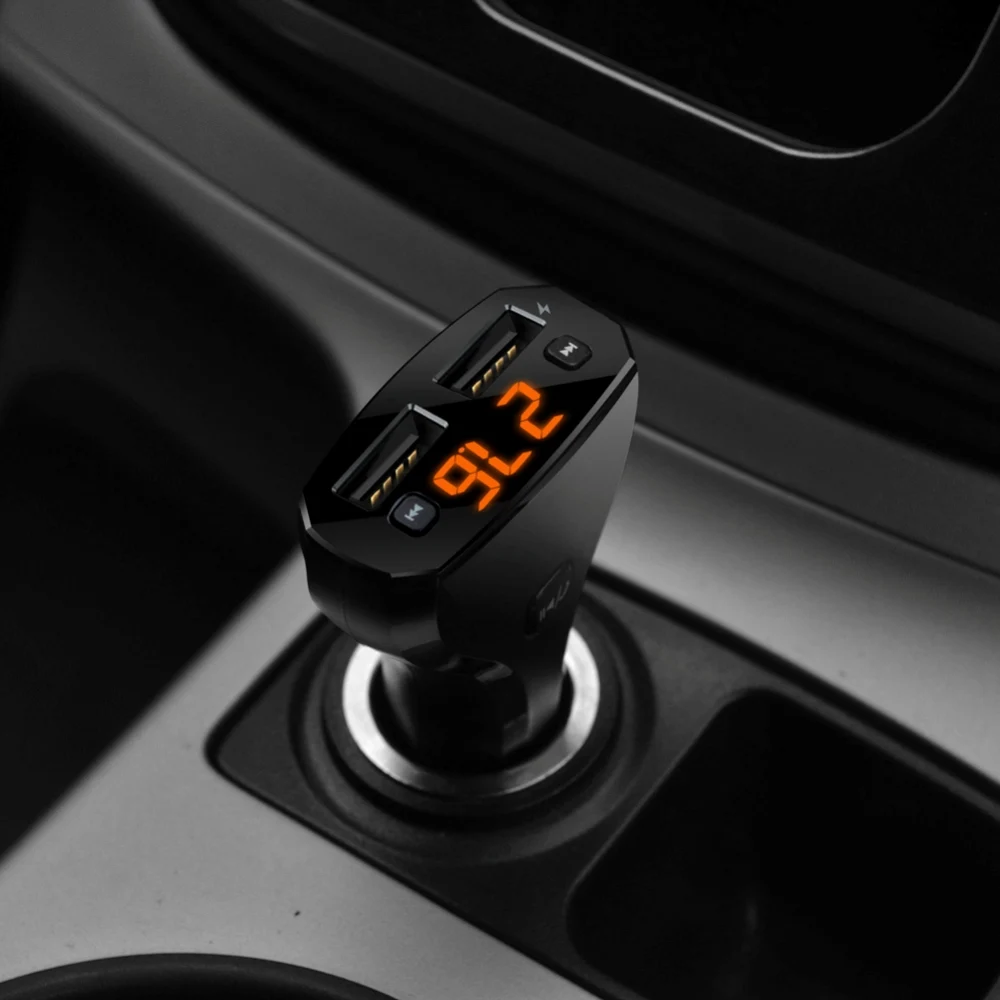 FM трансмиттер автомобильный с Bluetooth и 2 usb портами|car bluetooth handsfree kit|bluetooth car kitbluetooth kit