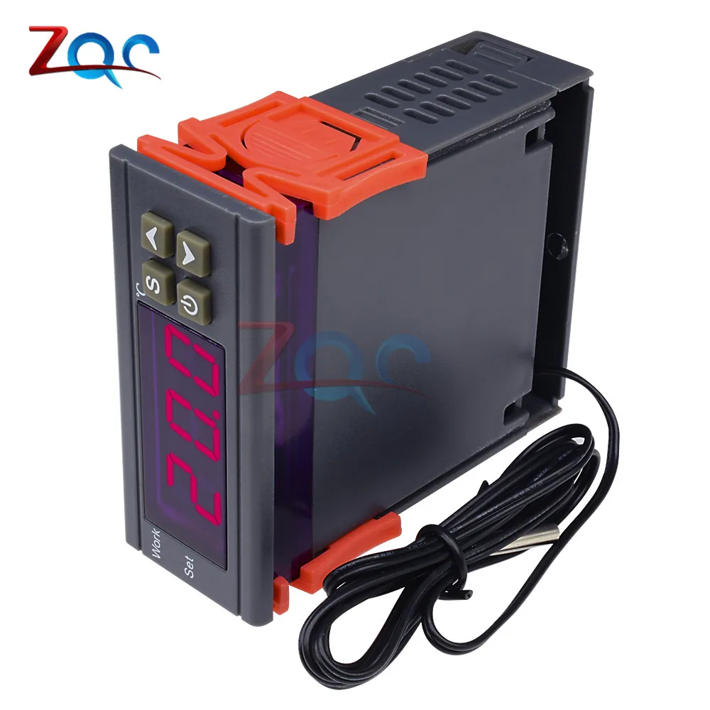 AC 110-220V DC 9 V-72 V 10A цифровой термостат регулятор температуры контроллер термометра контроль нагрева охлаждения NTC датчик