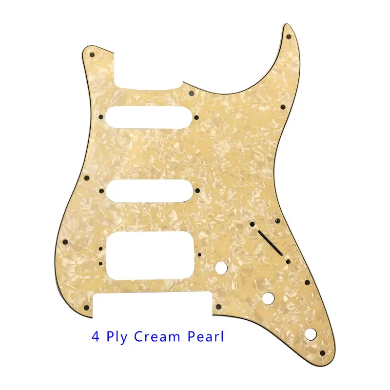 4Ply Cream Pearl Качественная Гитара Pickguard-для США 11 винтовых отверстий Stratocaster с тремоло Floyd Rose мост Humbucker одинарная HSS Scratch Plate - Цвет: 4Ply Cream Pearl