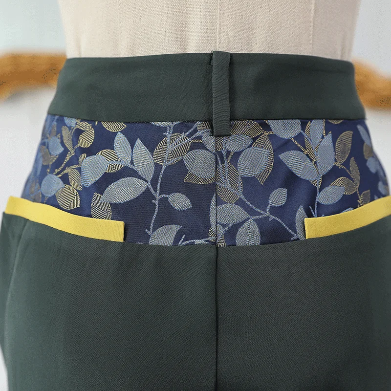 Женские шелковые шаровары VOA элегантные длинные офисные брюки с высокой талией