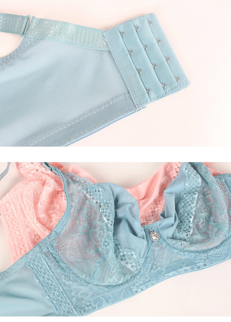 Прозрачный бюстгальтер для женщин ультратонкий пуш ап 90C с сетчатыми кружевами