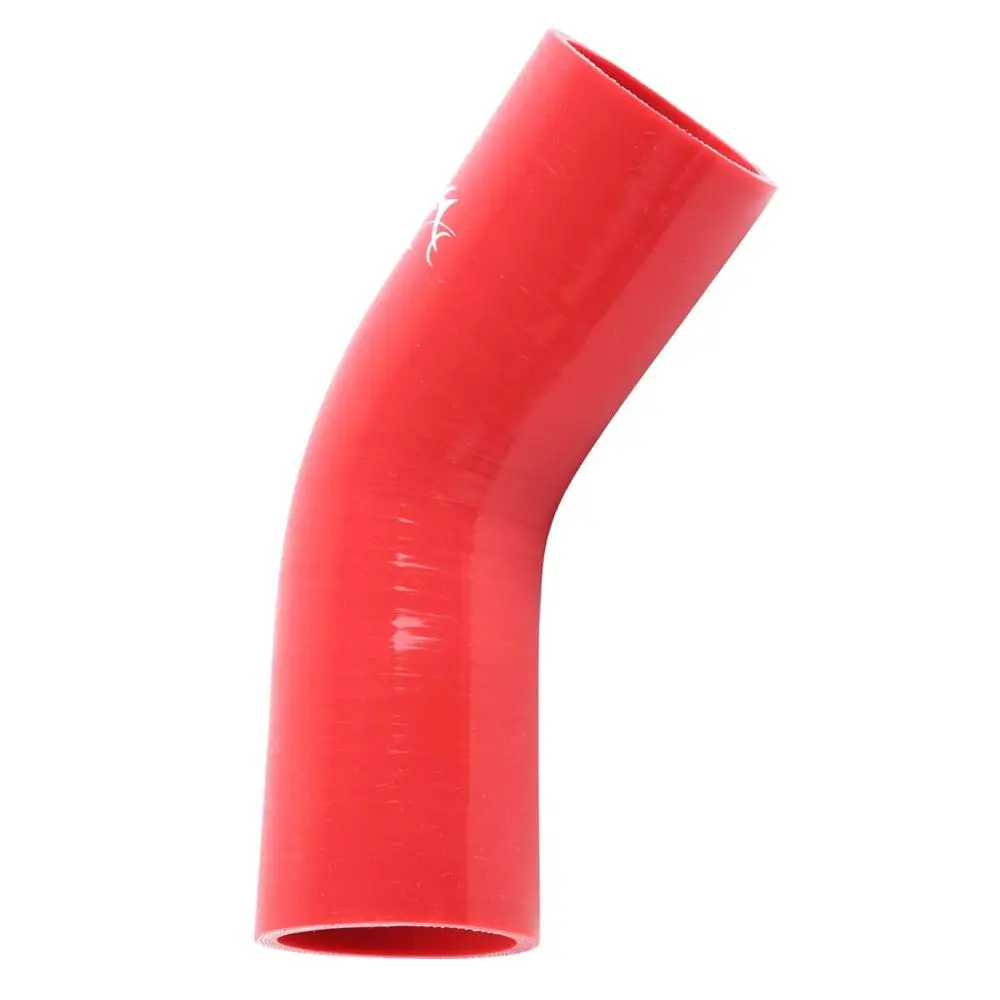 Красная силиконовая Соединительная муфта шланга 1 75 дюйма 45 градусов 3 слойная