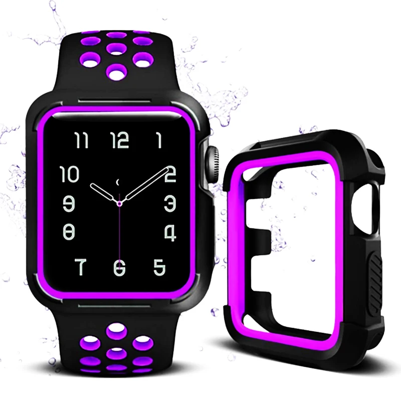 Защитный чехол и ремешок для apple watch 4 3 band 44 мм 40 защитный correa спортивный браслет