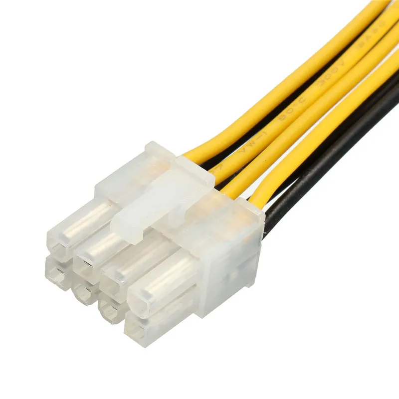 Новое поступление 4 штырьков P4 до 8 ATX EPS PC cpu адаптер питания конвертер кабель