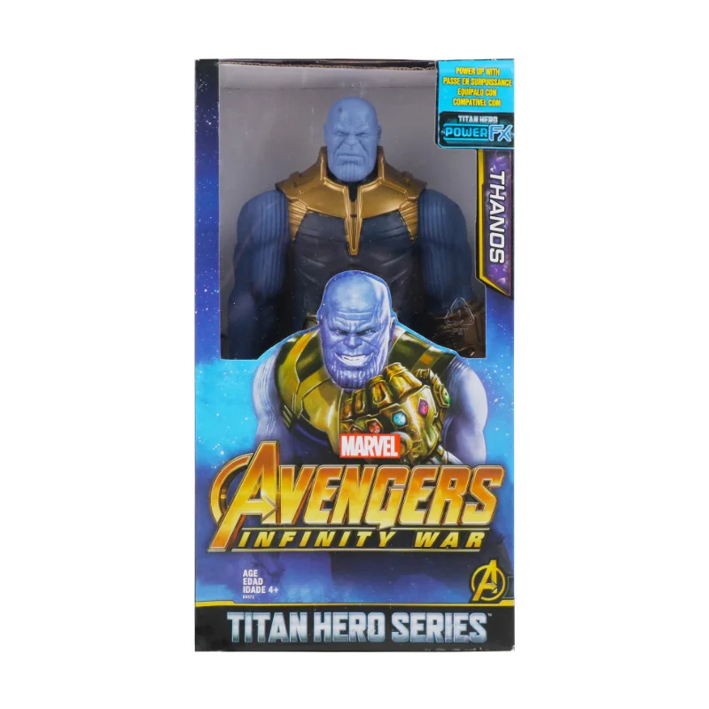 thanos with box 30 см Marvel Мстители 4 конечная игра игрушка танос Халк человек паук Железный человек Тор Росомаха Черная пантера Веном фигурка ребенка - Цвет: thanos with box
