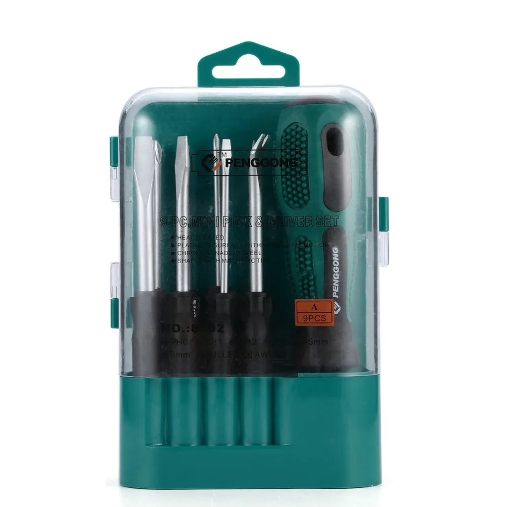 Portable High Quality Precision Screwdriver 9 in 1 Tool Kit Magnetic Set Ergonomic Design for Technicians Repair | Инструменты