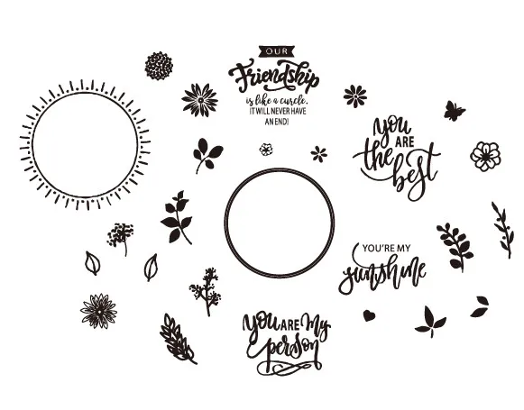 Прозрачные штампы дружбы для скрапбукинга/изготовления карт/рождественские