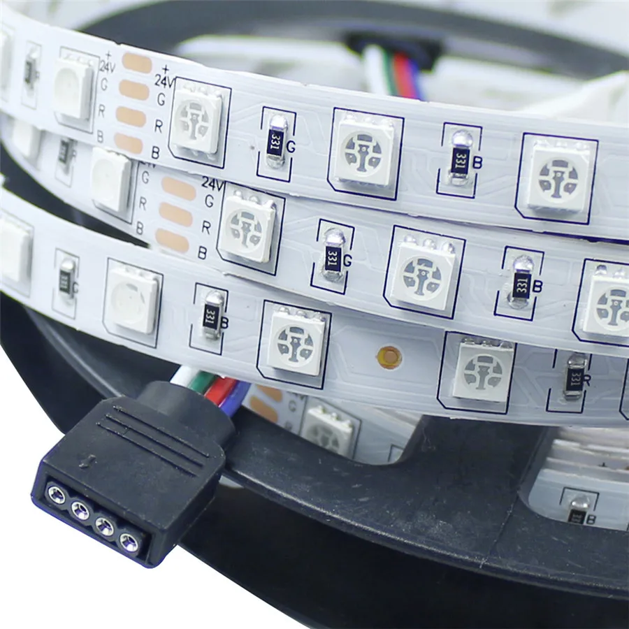 Светодиодная ленсветильник 5050 SMD 5 м 24 В неводонепроницаемая лента RGB с 44 кнопками