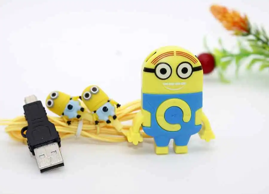 Мини-клип hello Kitty MP3 плеер Поддержка TF карта с USB кабелем наушники Хрустальная коробка Розничная и