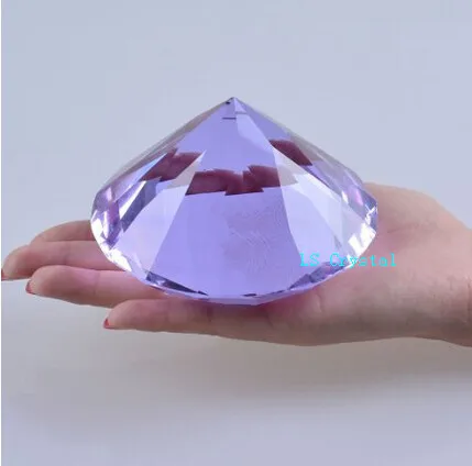 Большой алмаз 10 см фиолетовое кристаллическое алмазное опт 1 шт. цвет 100 мм K9