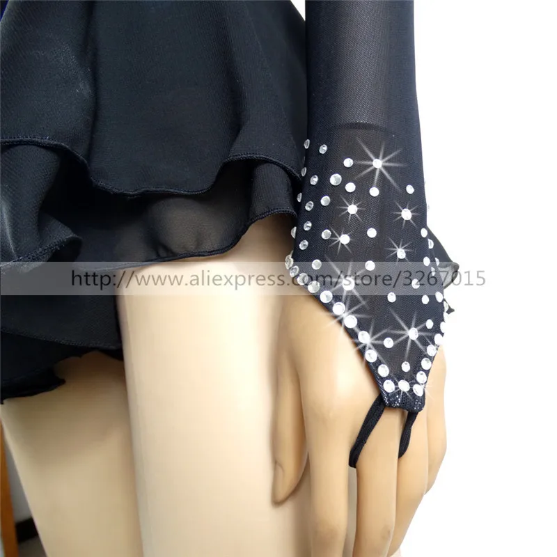 Платье для фигурного катания женское платье на коньках соревнований черно белое