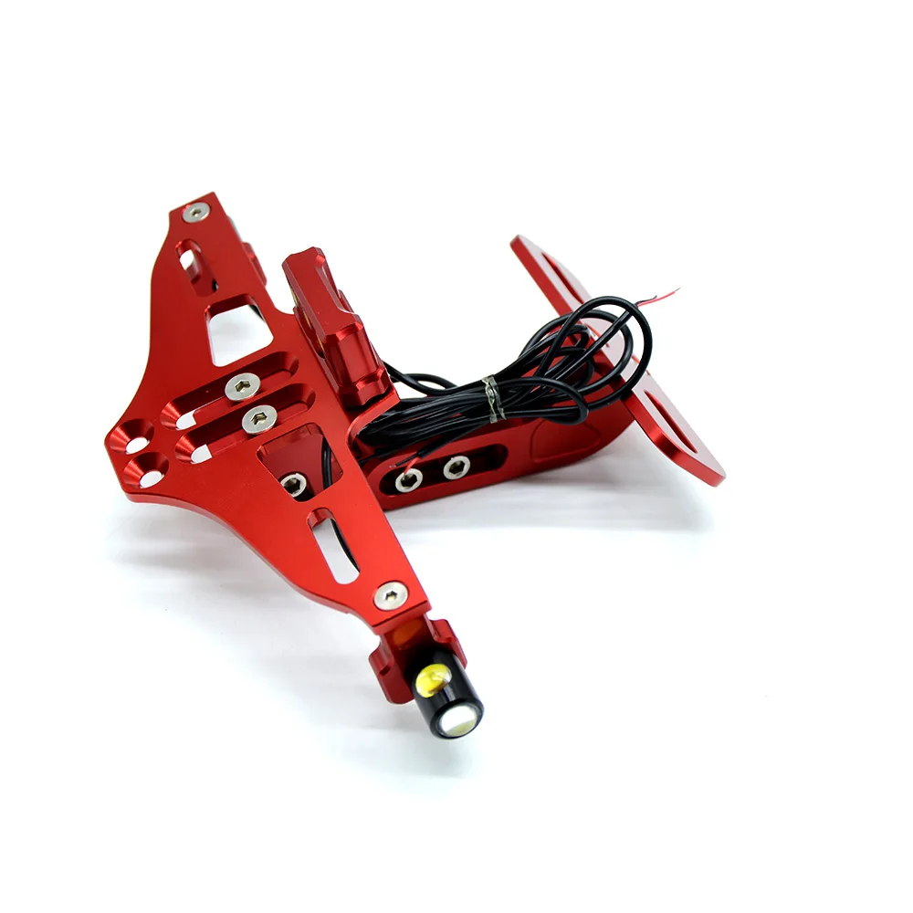 Мотоциклетные задние номерные знаки держатель светодиодная пластина Алюминий