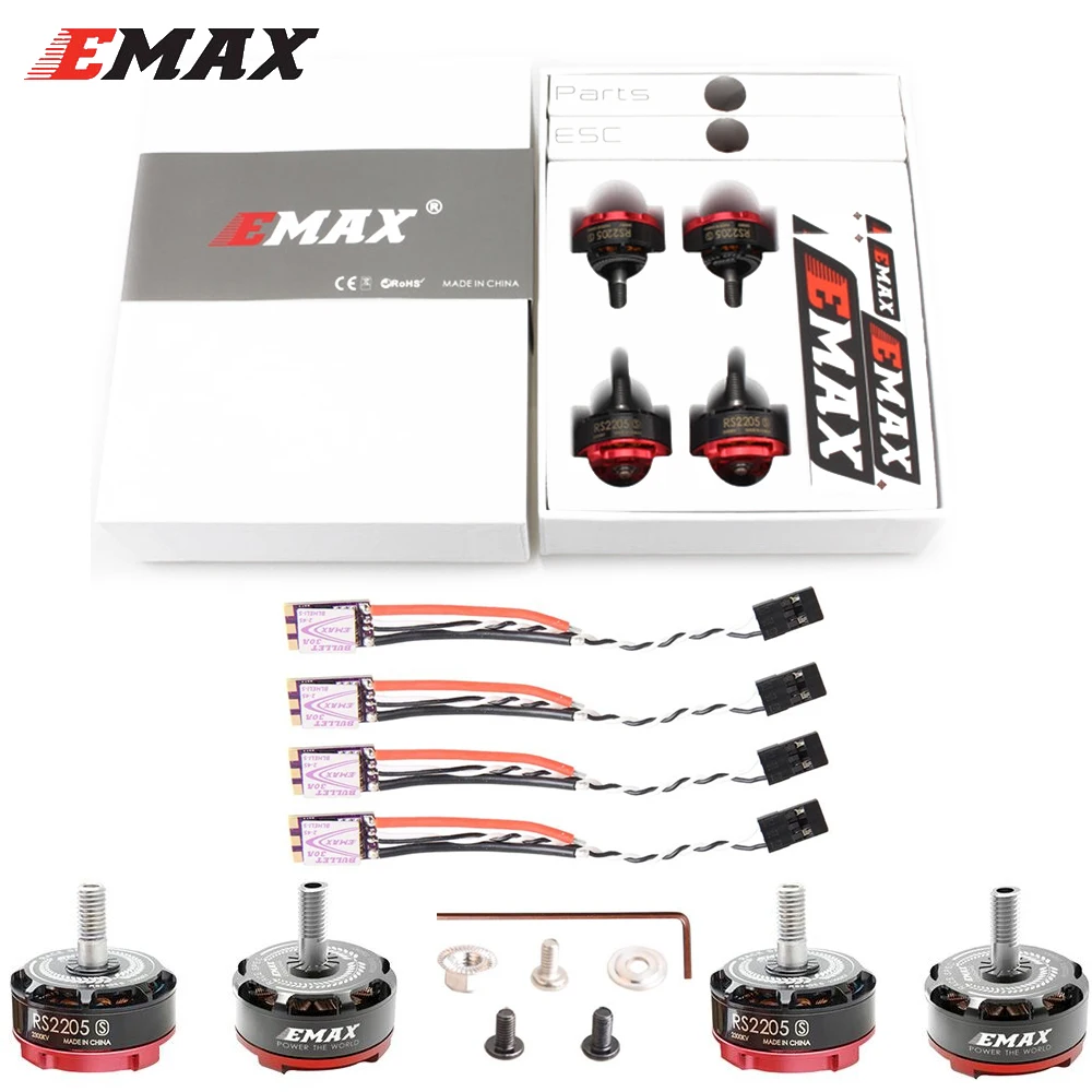 4 компл./лот EMAX RS2205S 2300KV/2600KV RaceSpec бесщеточный двигатель с пулей 30A BLHELI_S D-SHOT Мощность комбо для Квадрокоптер с дистанционным управлением