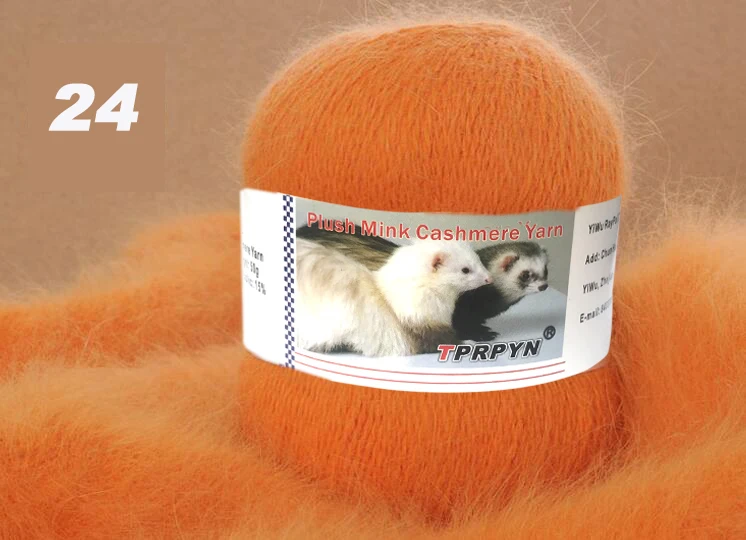 TPRPYN, 2 шт. = 100 г, пряжа для вязания норки, роскошный мех, мохнатая кашемировая пряжа для ручного плетения, теплая мягкая пряжа NL1011