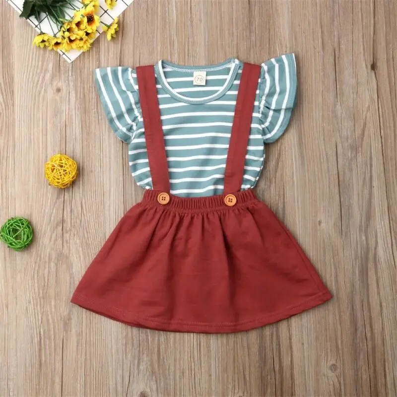 PUDCOCO/летние топы в полоску для новорожденных и маленьких девочек жилет +
