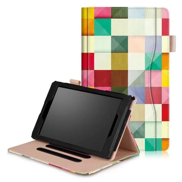Для Kindle Fire HD 8 Новинка 2017 года Смарт искусственная кожа рукавом для Amazon 2016 Case