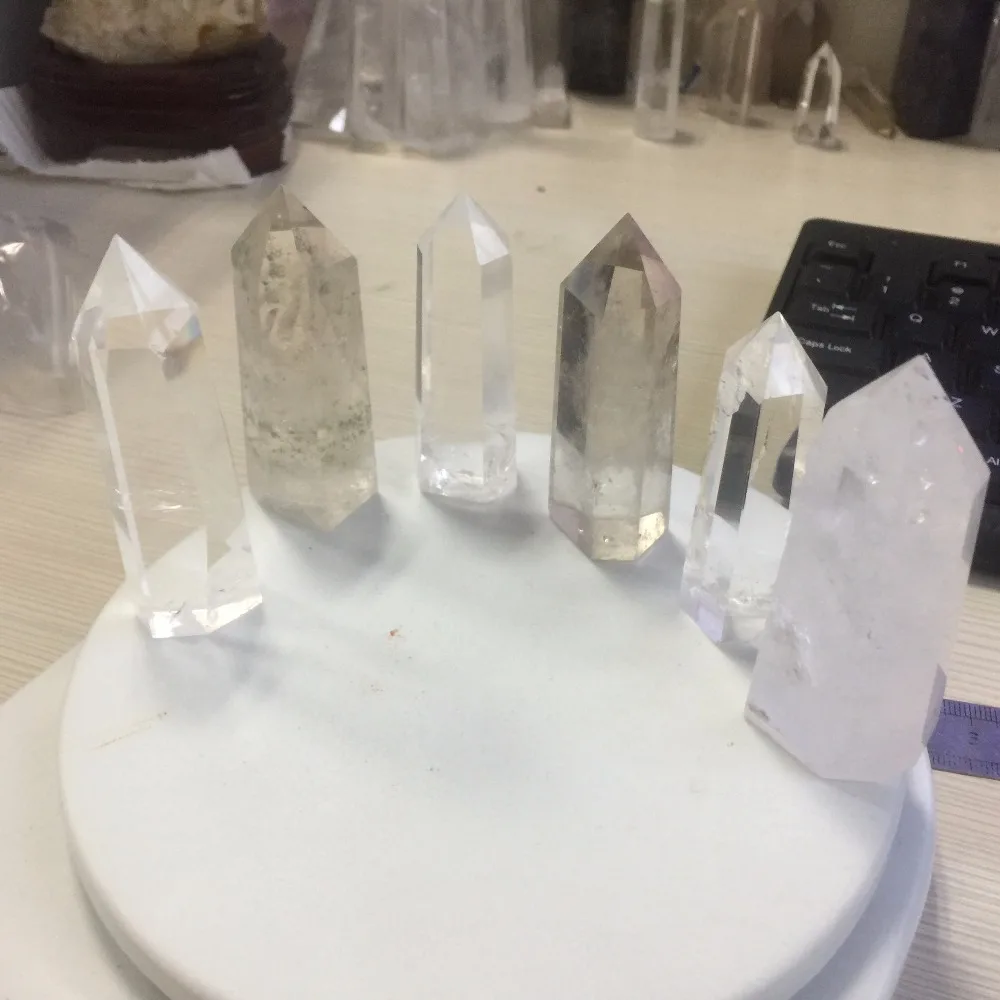 6 шт. в партии натуральные камни для рейки и минералов прозрачный кварцевый