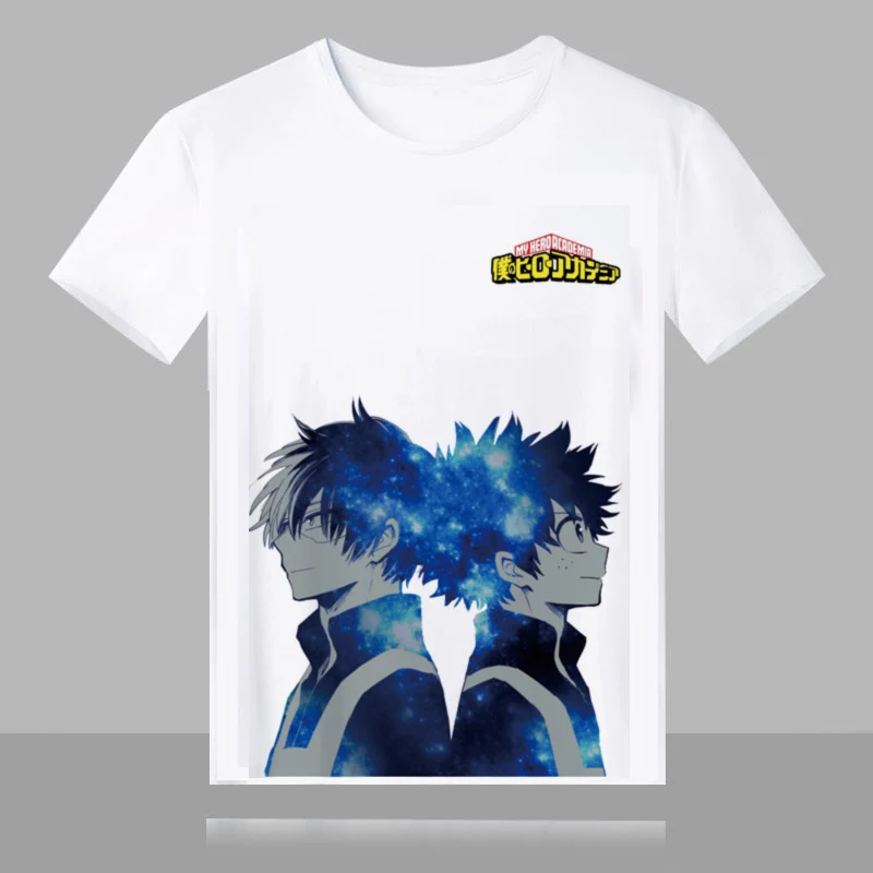 Футболка Boku no My Hero academic Midoriya Izuku футболки Bakugou Katsuki топы с короткими рукавами Yoh Asakura