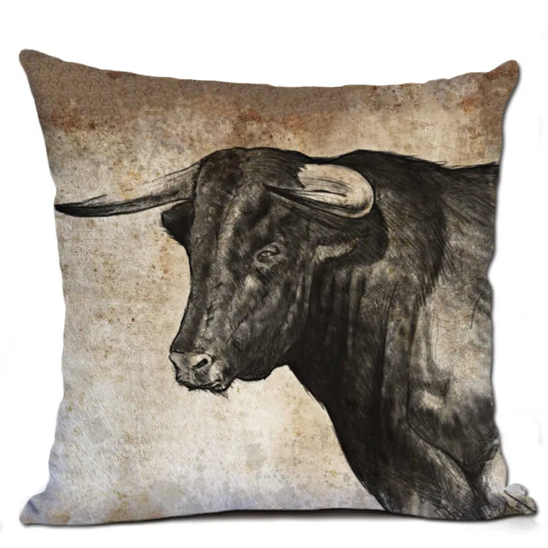 Чехол на подушку Animal Bull креативный чехол для бульдога офиса гостиной 45x45 см