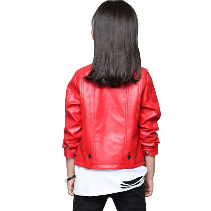 Модные Куртки из искусственной кожи для девочек новинка 2021 осенне-весеннее