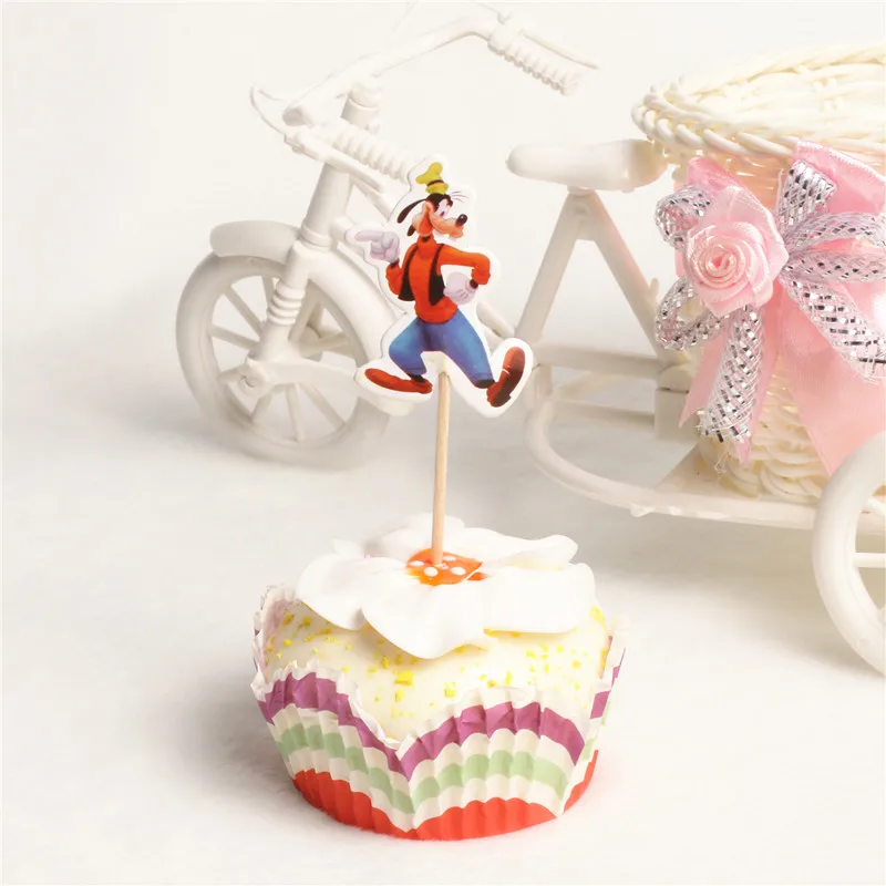 48 шт./лот Новый Микки Мышь Cupcake Toppers выборка партии Аксессуары душа ребенка Дети