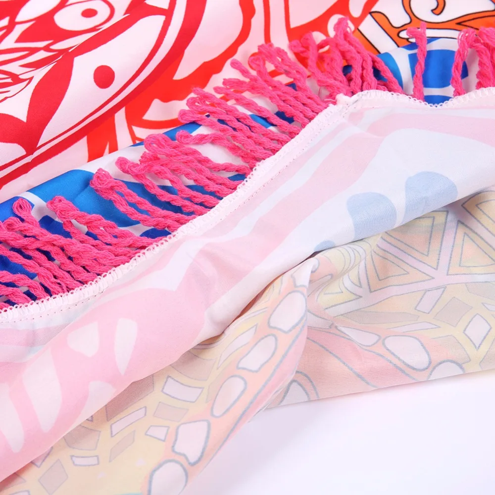 Круглое пляжное полотенце из микрофибры гобелен настенное одеяло большой коврик