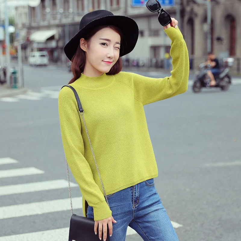 2017 Весенний Новый женский Асимметричный кашемировый свитер с золотой иглой