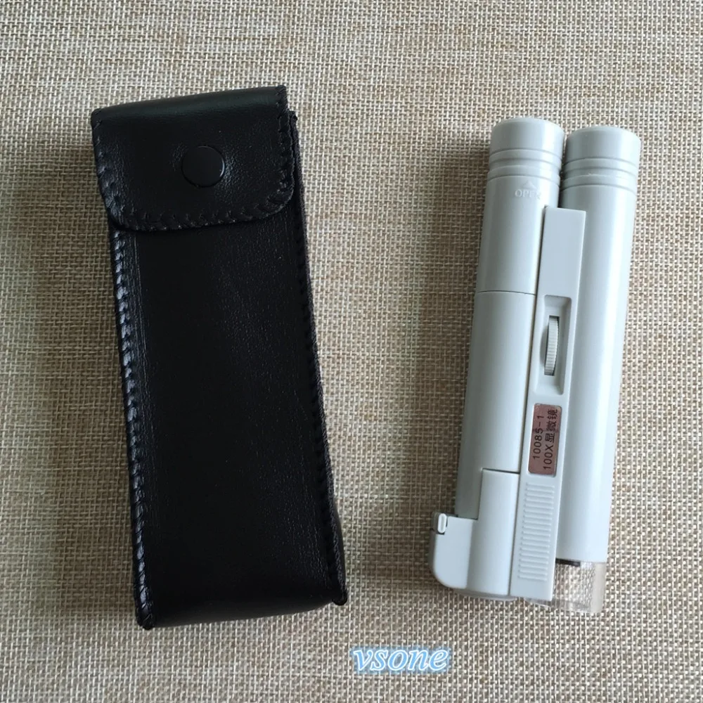 Мини лупа со светодиодсветодиодный подсветильник кой 100X складная|loupe glasses|100x