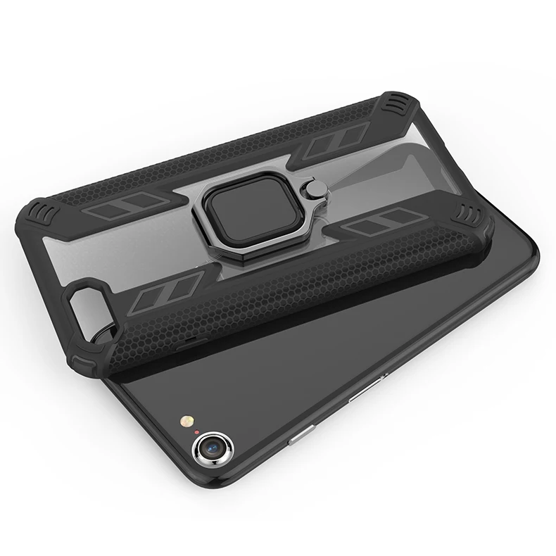 Luxury Armor Soft Shockproof Protective Case For iphone 8 7 6 6s Plus Xs Max Xr Back Cover Silicone Car Holder Ring Phone Cases |