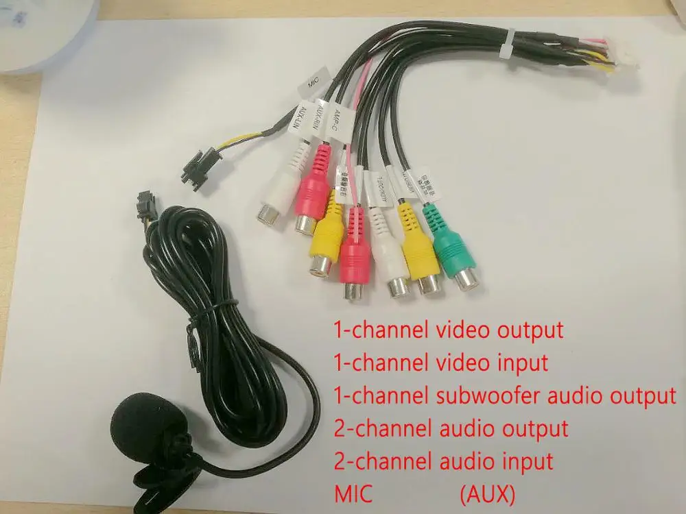 H-microphone 2 Din автомобиль Android радио кабель для Volkswagen Nissan Toyota Honda hyundai Kia peugeot и других старых шнуров питания адаптер разъем - Название цвета: H-microphone
