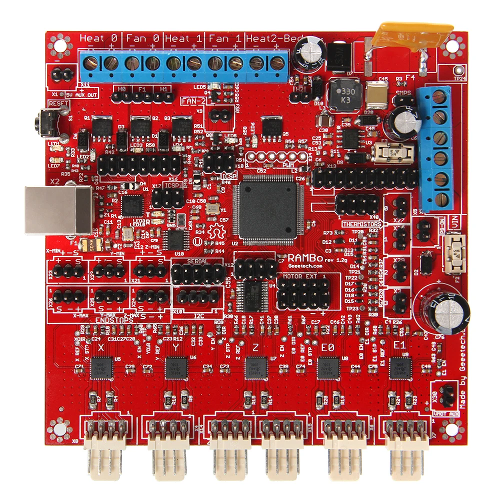 Плата управления Geeetech Rambo 1 2G для 3D-принтера совместима с Arduino бесплатная доставка