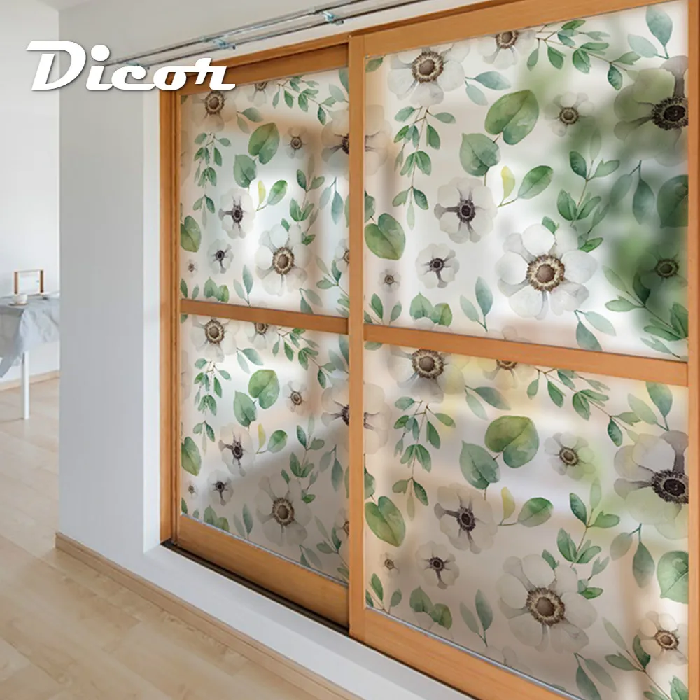 Цветная стеклянная наклейка от бренда DICOR матовая непрозрачная виниловая пленка