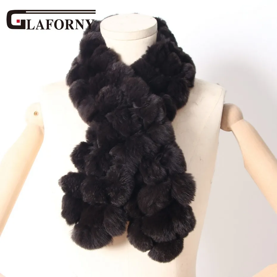 2018 женский шарф из натурального меха зимний кроличьего шарфы для России милый