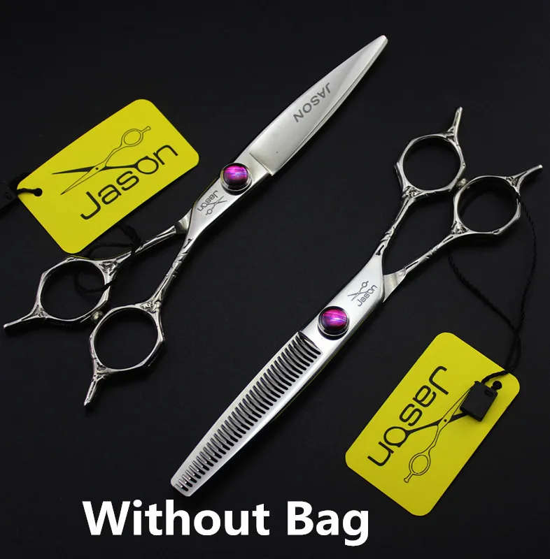 336#5,5 ''бренд Jason Высший сорт Парикмахерские ножницы JP 440C Bang Cut Парикмахерские ножницы филировочные ножницы для волос - Цвет: One Pair Without Bag
