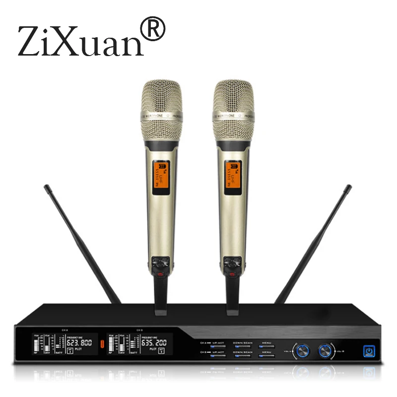 저렴한 2019 새로운 전문 SKM9000 UHF 무선 마이크 시스템 회의 무대 회의 가라오케 연설 등