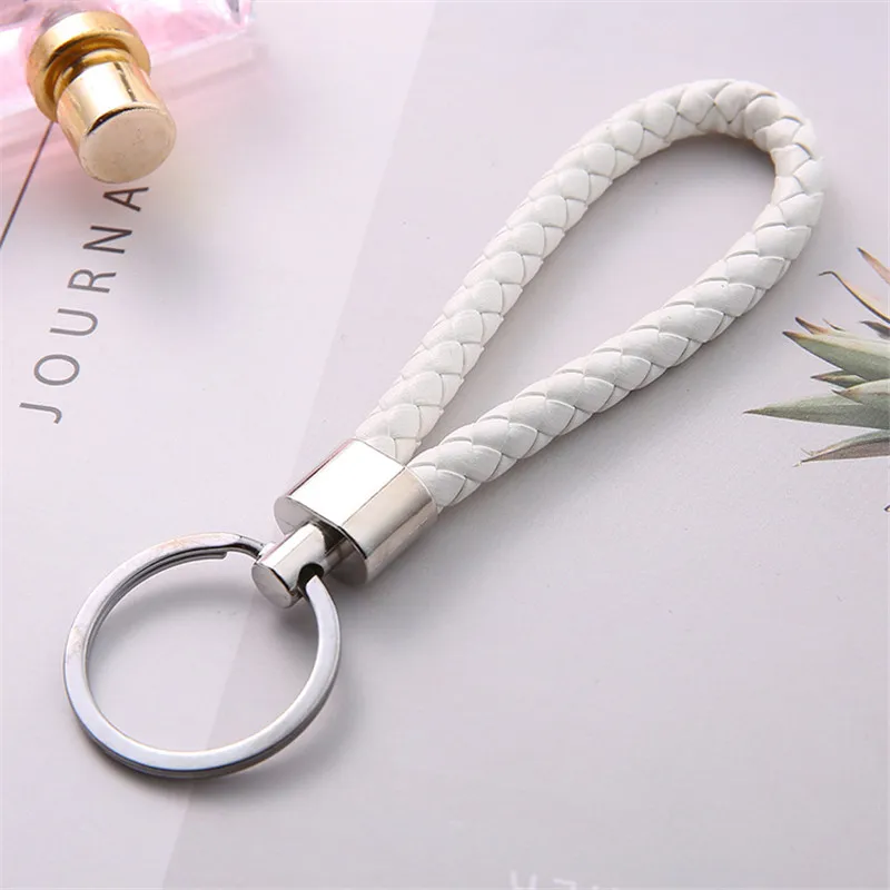 Simple Metal Cord Colour Knitted Key Chain for Women Color Ring Car Keychain Pendant Female Sleutelhanger A111 | Украшения и