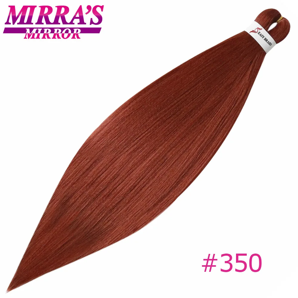 #350 Mirra's Mirror's Mirra's Mirror, косички для волос, Омбре, предварительно растягивающиеся плетеные волосы, синтетические волосы кроше для наращивания 2" 26" EZ Professional - Цвет: #350
